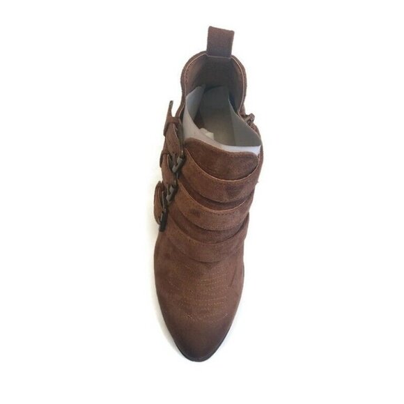 Universal Thread Kelsey Triple Buckle Cut Out Bootie Womens Size 5.5 Cognac - Picture 2 of 6